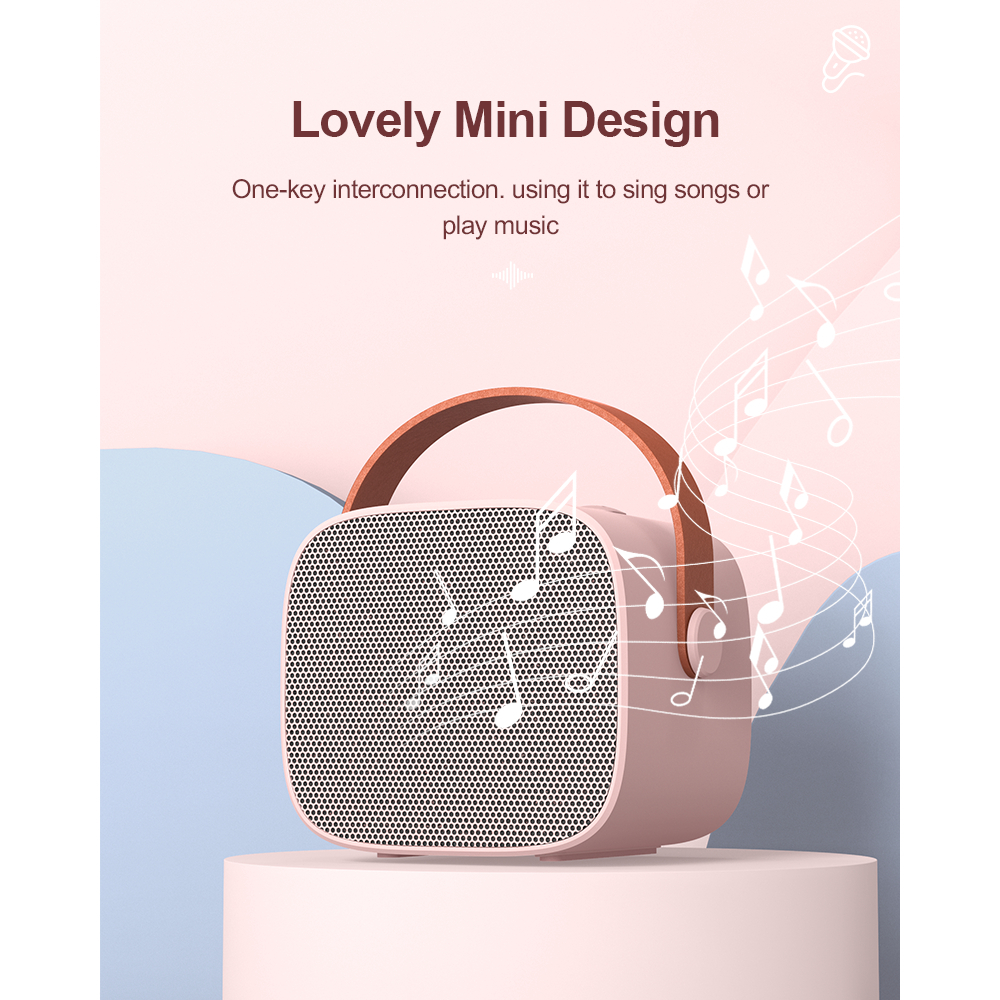 Bộ Loa bluetooth mini karaoke kèm mic KOLEAD P2 Không dây Bass cực mạnh, hỗ trợ kết nối thẻ nhớ, jack 3.5mm