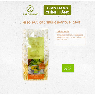 Mì sợi hữu cơ 2 trứng Bartolini 250g