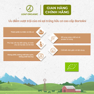 Mì sợi hữu cơ 2 trứng Bartolini 250g