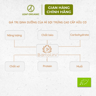 Mì sợi hữu cơ 2 trứng Bartolini 250g