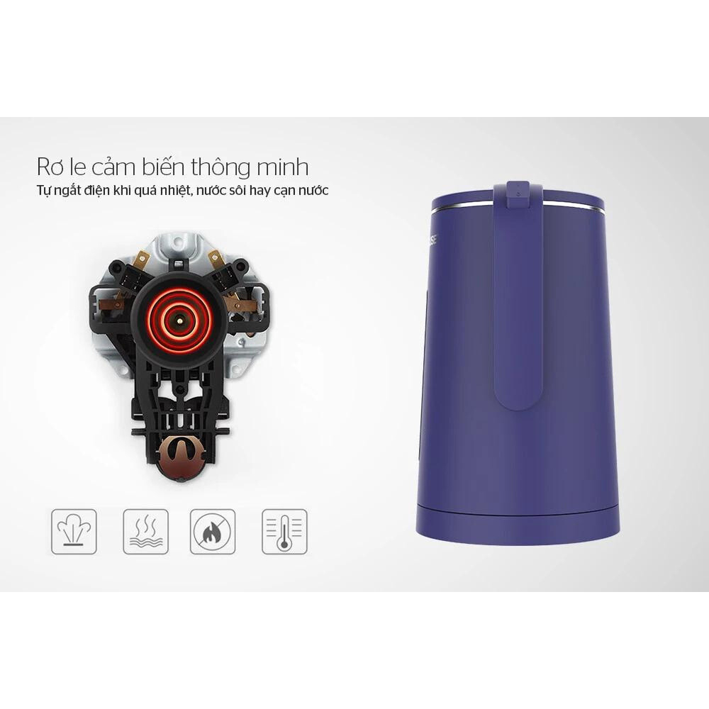 Ấm siêu tốc sunhouse SHD1355 - SHD1353 chống bỏng, đun sôi chỉ từ 4-6 phút bảo hành 12 tháng