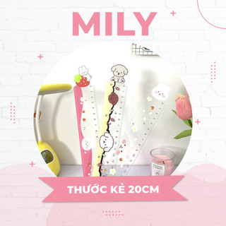 Thước kẻ 20cm họa tiết dễ thương