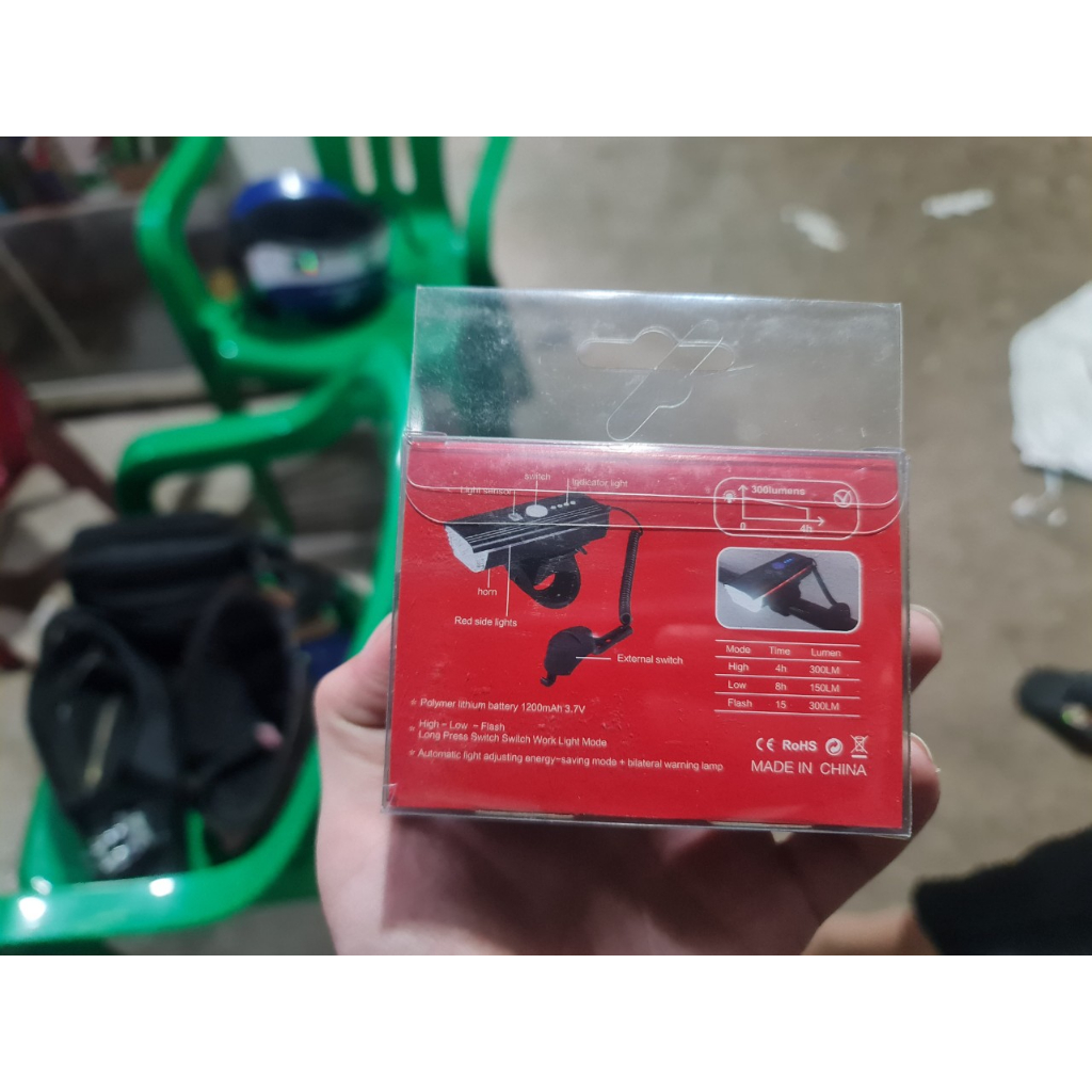 Đèn Còi Xe Đạp HJ062, Chống Nước Led Siêu Sáng, sạc USB