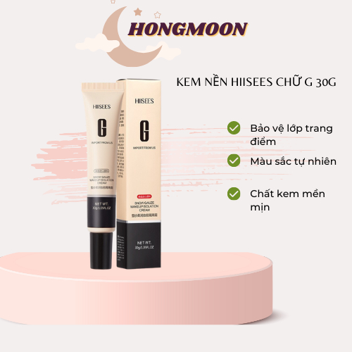 Kem nền che khuyết điểm Hiisees Chữ G 30g HONGMOON98