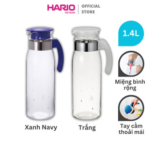 Bình đựng nước bằng thủy tinh Hario Refrigerator Pot Slim RPBN-14-B 1.4L (2 màu)
