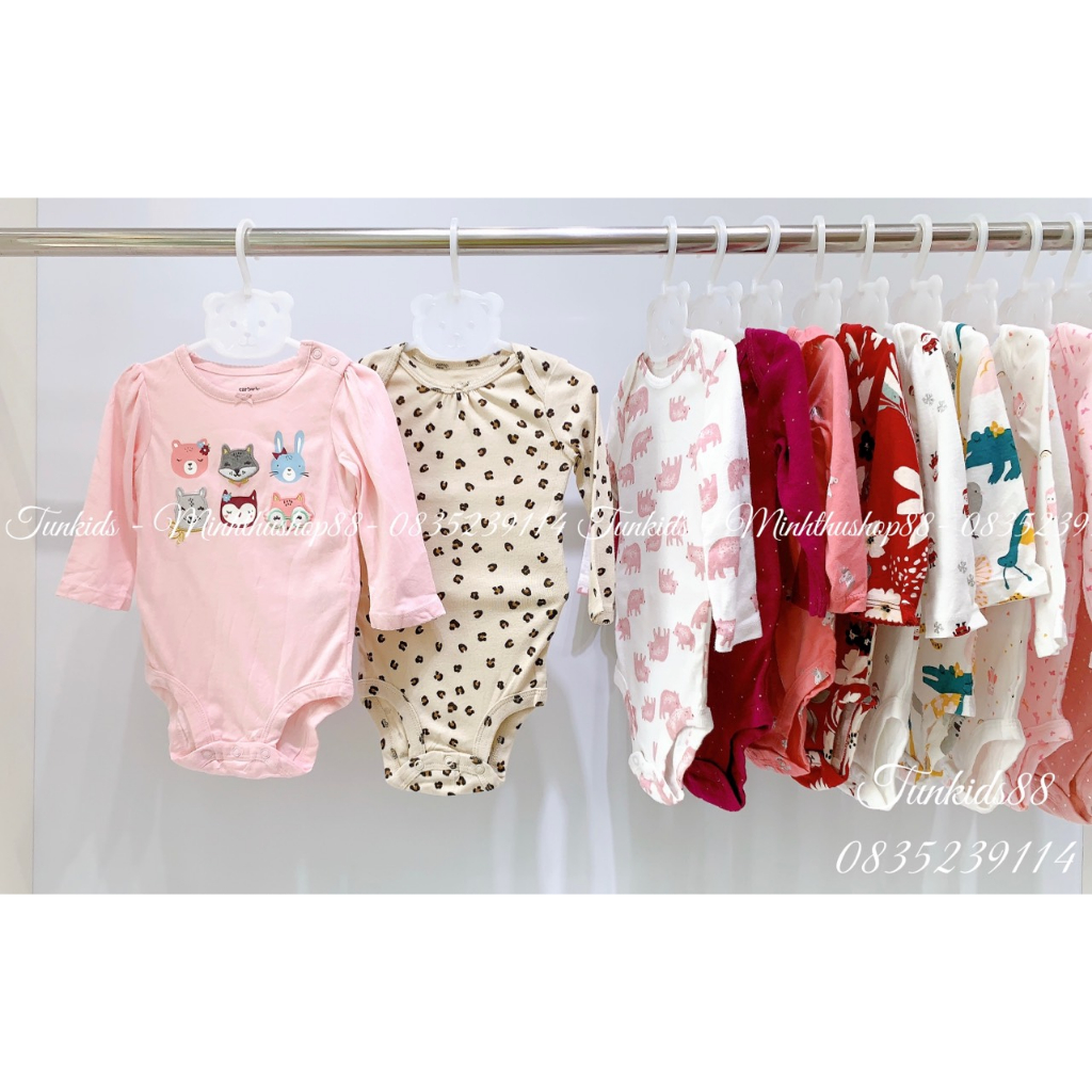 Body chip bodysuit dài tay Carterr xuất xịn bé gái