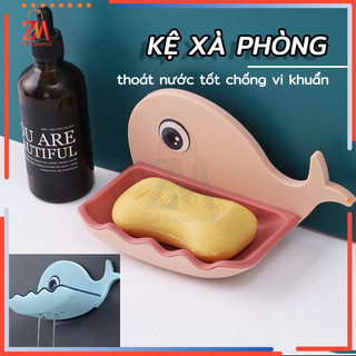 Kệ để xà bông nhà tắm dán tường hình cá voi siêu xinhkhay đựng xà bông xà phòng hình cá heo dễ thương,