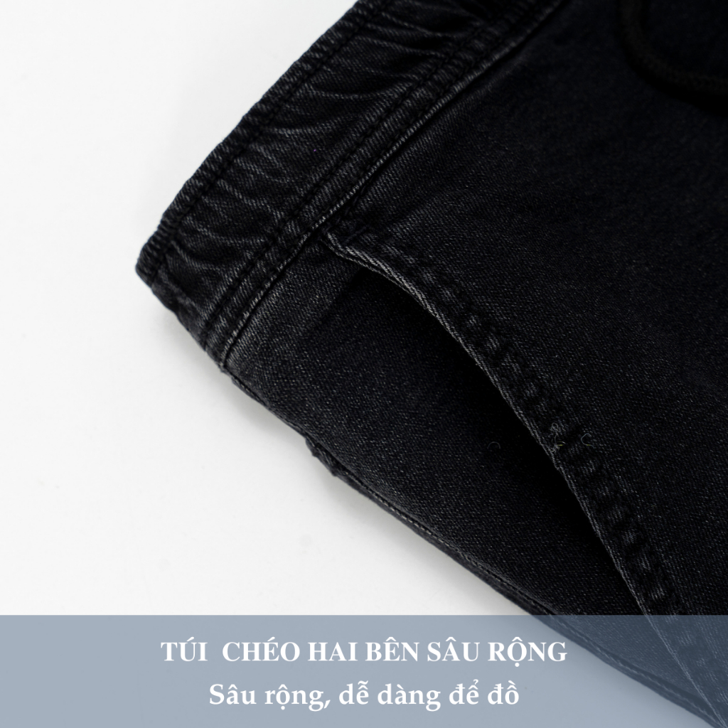 Quần Jogger Jean Nam H90 Jogger Nam Dáng Ôm SLimfit Bo Gấu Chất Bò Co Giãn Cao Cấp Thoải Mái Vận Động TRJ007