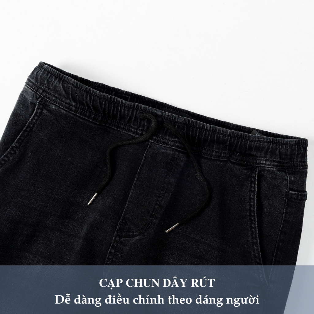 Quần Jogger Jean Nam H90 Jogger Nam Dáng Ôm SLimfit Bo Gấu Chất Bò Co Giãn Cao Cấp Thoải Mái Vận Động TRJ007