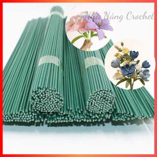 Kẽm cành làm hoa len 40cm - 20 cây