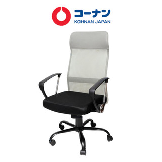 Ghế văn phòng KOHNAN có bánh điều chỉnh ghế và tựa lưng size L xám/đen