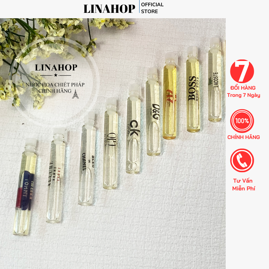 Nước hoa test mini 3ML dạng chấm đủ mùi dành cho Nữ giới hàng chuẩn Pháp Nước hoa Linahop