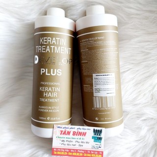 Keratin develop plus 1000ml phục hồi tóc khô xơ , tóc cháy, kết hợp uốn tóc nát, ép phục hồi chuyên dùng cho salon tóc