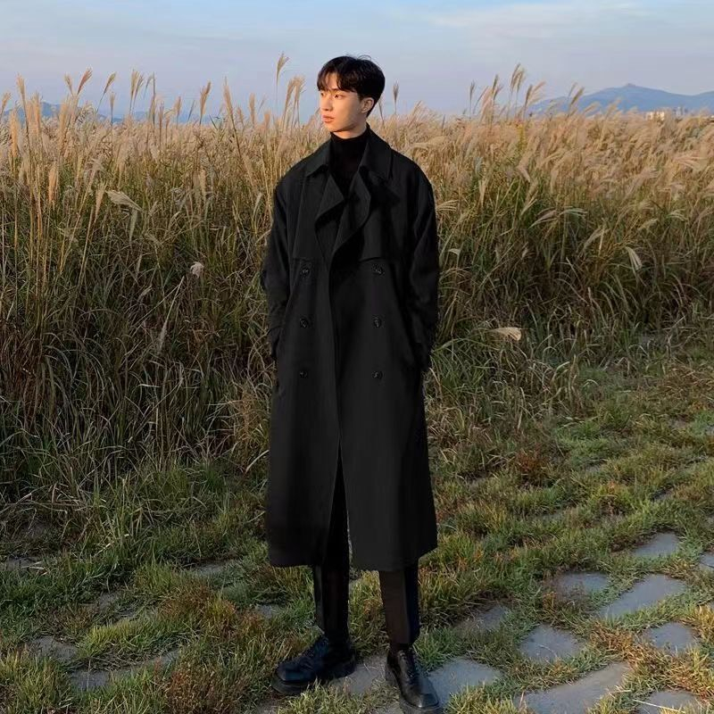 Áo măng tô nam dáng dài thời trang thu đông phong cách giản dị