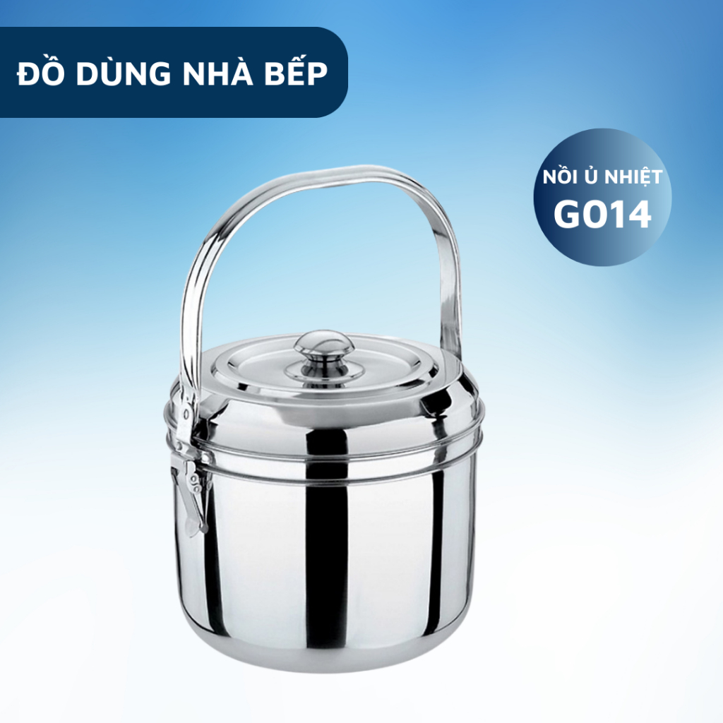 Nồi Ủ Nhiệt Chân Không Inox Galen G014 5.5L Nồi Ủ Đa Năng Giữ Nóng Thức Ăn Lên Đến 12 Giờ