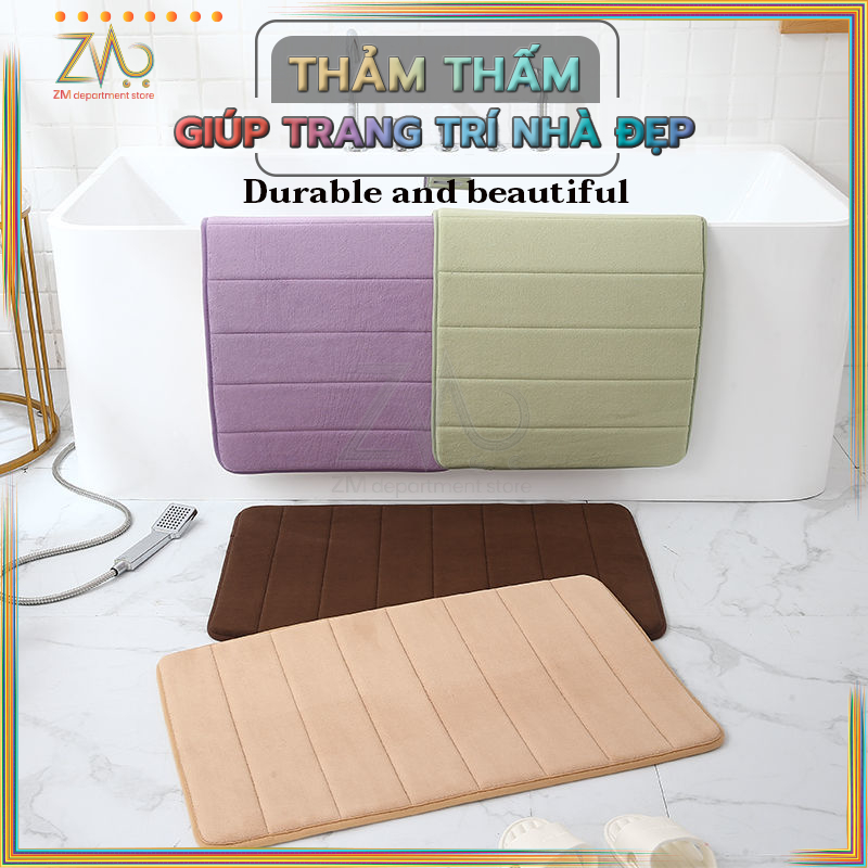 Thảm chùi chân nhà bếp Thảm lau chân thảm chùi chân siêu mịn siêu thấm hút nước chống trơn trượt phòng tắm, phòng khách