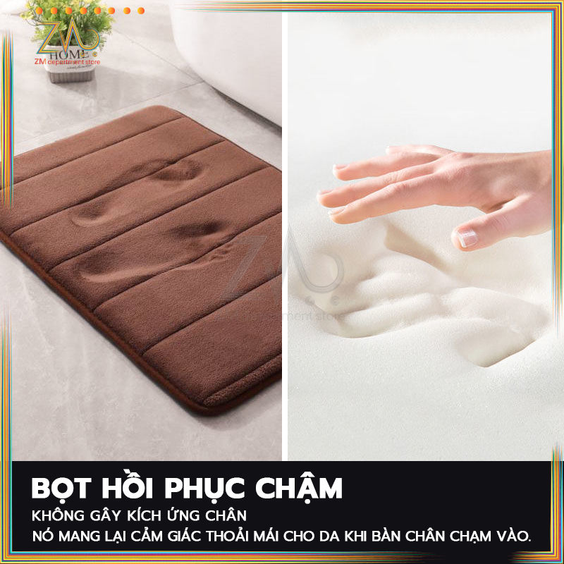 Thảm chùi chân nhà bếp Thảm lau chân thảm chùi chân siêu mịn siêu thấm hút nước chống trơn trượt phòng tắm, phòng khách