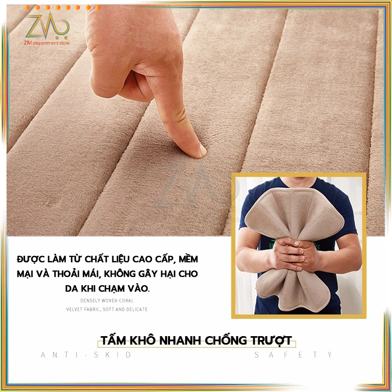 Thảm chùi chân nhà bếp Thảm lau chân thảm chùi chân siêu mịn siêu thấm hút nước chống trơn trượt phòng tắm, phòng khách
