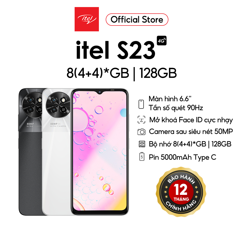 Điện Thoại Itel S23 8GB /128GB | Pin 5000mAh | 6.6 Inch | Camera 50MP | HÀNG CHÍNH HÃNG