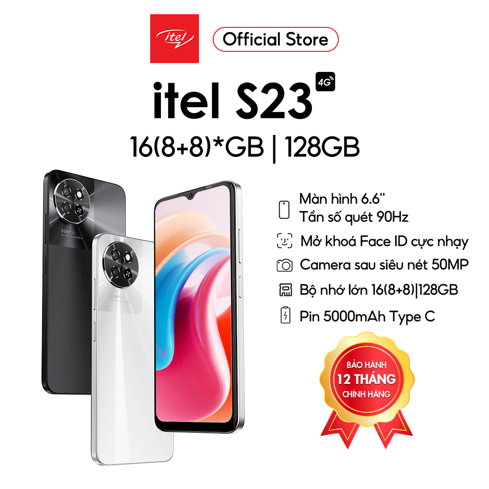 Điện Thoại Itel S23 16GB /128GB | Pin 5000mAh | 6.6 Inch | Camera 50MP | HÀNG CHÍNH HÃNG