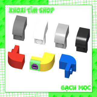 Combo 10 part gạch 1x2 dốc cong bo góc - phụ kiện gạch moc tương thích 6091