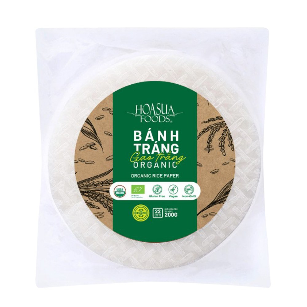 Bánh tráng hữu cơ Hoa Sữa 200g  - Bánh tráng gạo trắng/ Bánh tráng gạo lứt