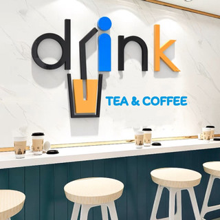 Tranh dán tường mica dán nổi sạc pin nice to meet you trang trí quán cafe, trà sữa, quán ăn vặt