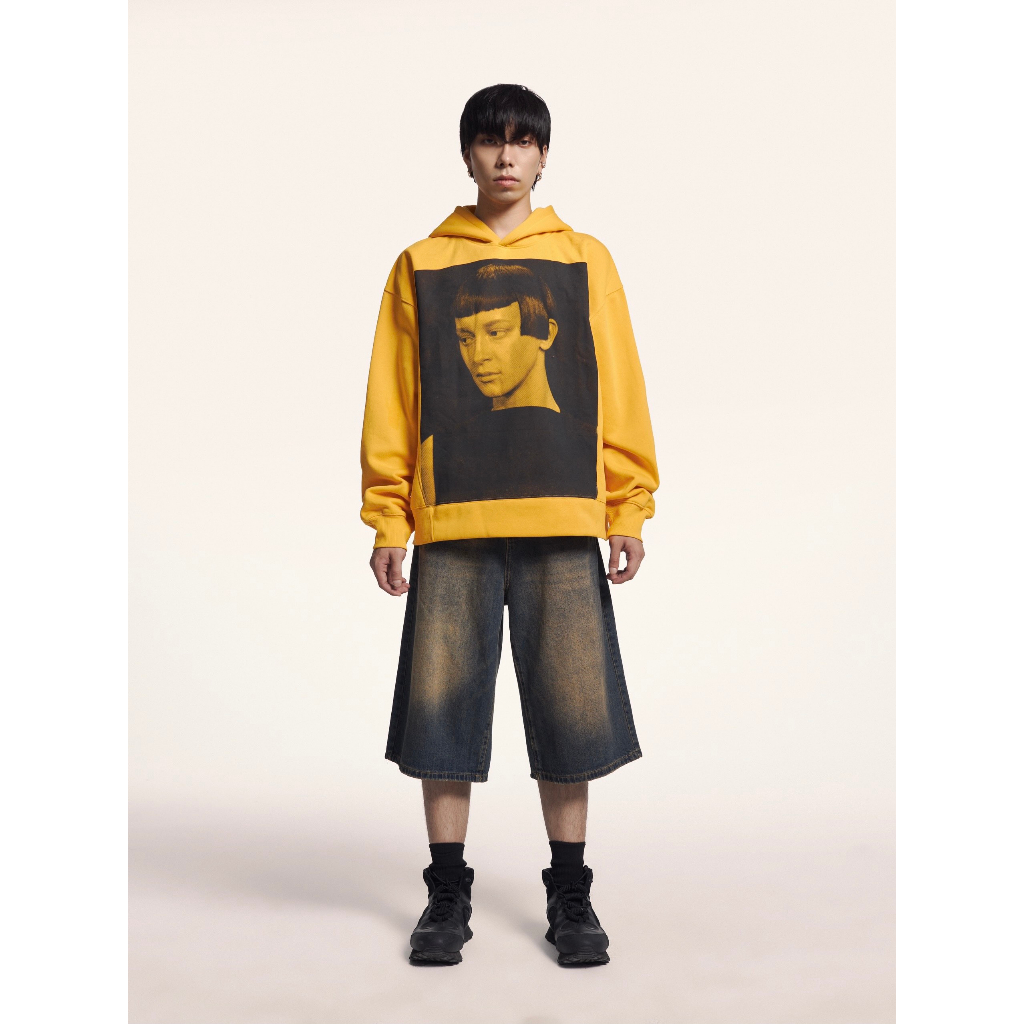 Áo hoodie nỉ bông HBS Graphic Hoodie Yellow