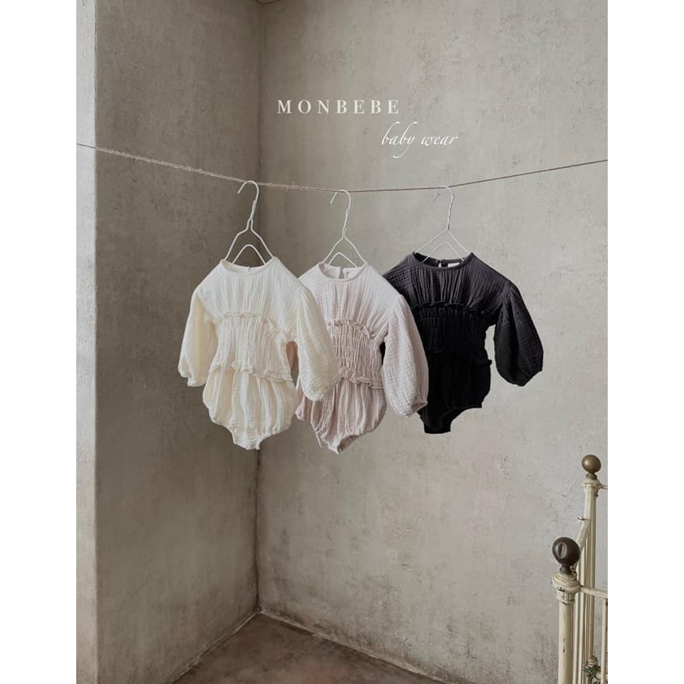 Suit dài tay mùa thu Hàn Quốc hãng  Monbebe cho bé gái 7-9kg