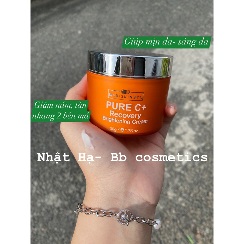KEM VÀ SERUM PURE C MEDISKINBYC HÀN DƯỠNG TRẮNG SÁNG MỊN DA