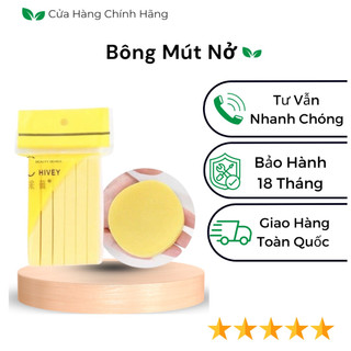 Bông mút bọt biển rửa mặt chivey chính hãng, bông nở rửa mặt dai mềm mịn