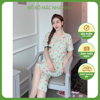 Đồ Bộ lụa ⚡️ẢNH SHOP CHỤP⚡️ Quần lửng xinh mặc tiện lợi ở nhà hay dạo phố - Thời trang mặc nhà , pijama 2022