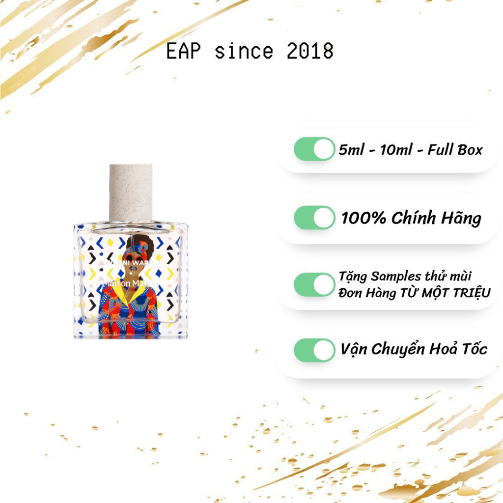 Nước hoa Warni Warni [Mẫu thử 0.33 oz]