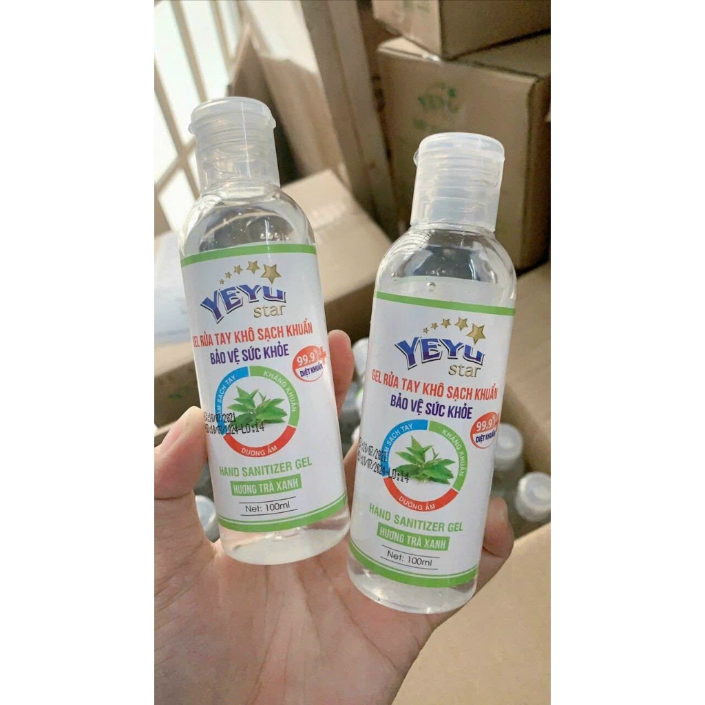 Gel Rửa Tay Khô Sạch Khuẩn YEYU STAR với hương thơm trà xanh, an toàn cho da sạch khuẩn tới 99,99%