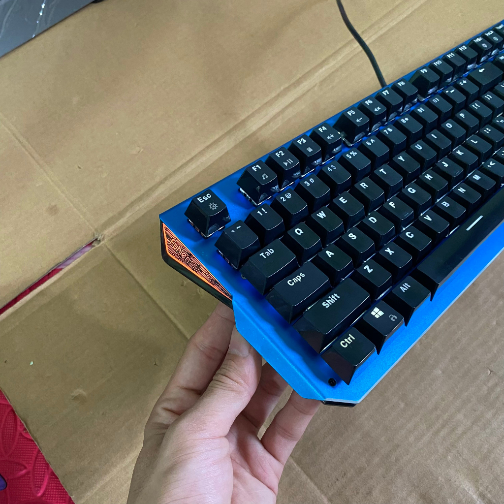 Bàn Phím Cơ Gaming Fuhlen Destroyer Xanh- Led Đơn Trắng Siêu Sáng, Siêu Đẹp