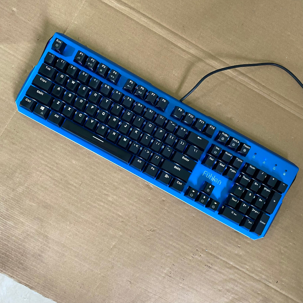 Bàn Phím Cơ Gaming Fuhlen Destroyer Xanh- Led Đơn Trắng Siêu Sáng, Siêu Đẹp