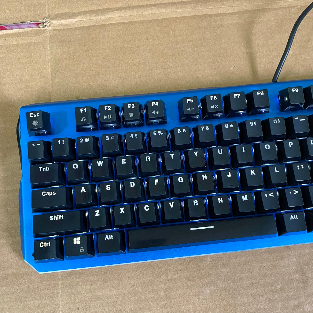 Bàn Phím Cơ Gaming Fuhlen Destroyer Xanh- Led Đơn Trắng Siêu Sáng, Siêu Đẹp