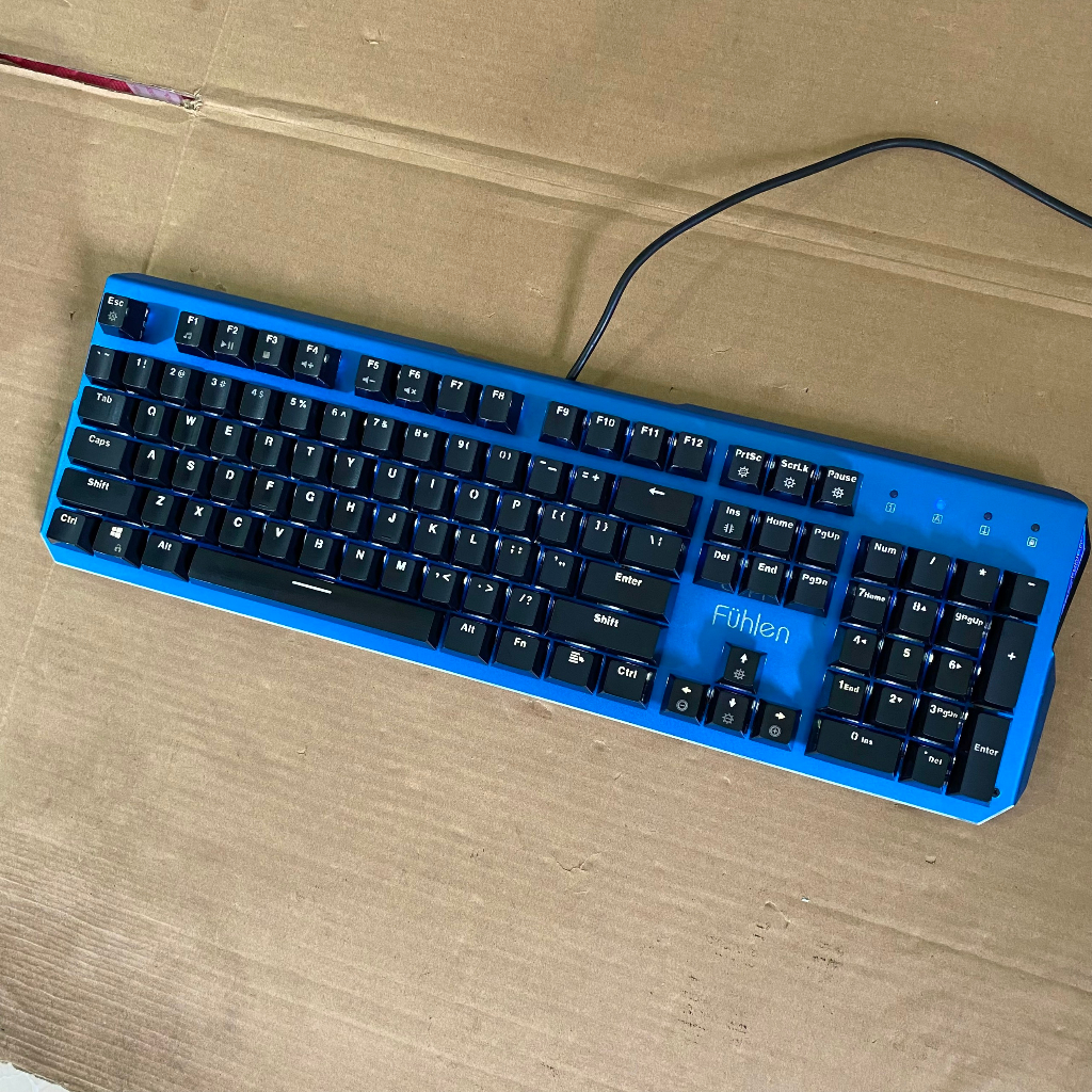 Bàn Phím Cơ Gaming Fuhlen Destroyer Xanh- Led Đơn Trắng Siêu Sáng, Siêu Đẹp