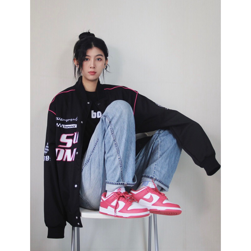 The best dunk!giày sneaker dunk low "teamred/archeo pink"