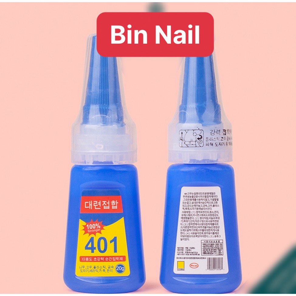 Keo 401 Byb Chính Hãng. Gắn Móng Gải Siêu Chắc. Lọ To 20G