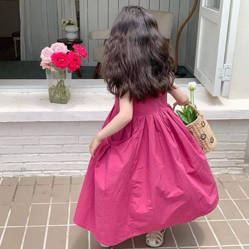 Đầm Bé Gái Sát Nách Có Túi