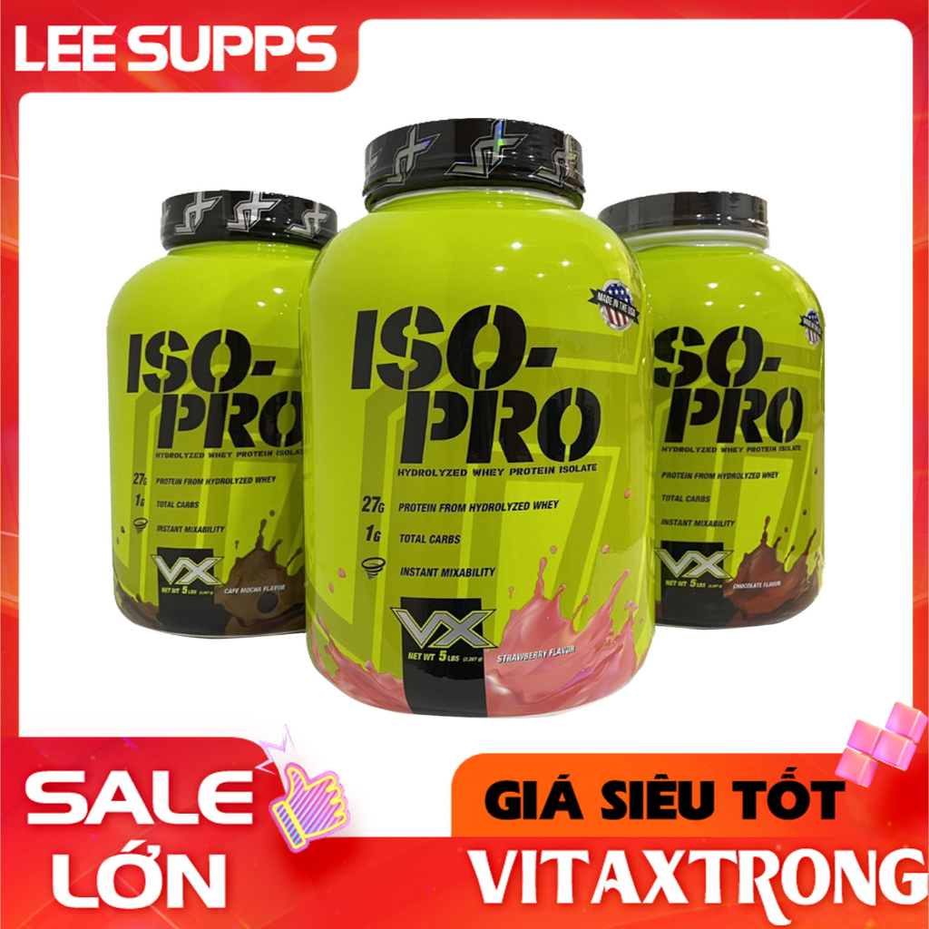 Whey thủy phân ISO Pro 5LBS VitaxTrong - Whey isolate thủy phân cao cấp hỗ trợ tăng cơ