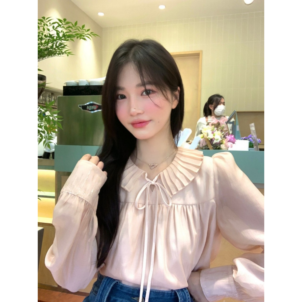Áo Sơ Mi Nữ Dài Tay Dáng Rộng Điệu Đà Sang Chảnh Phong Cách Công Sở