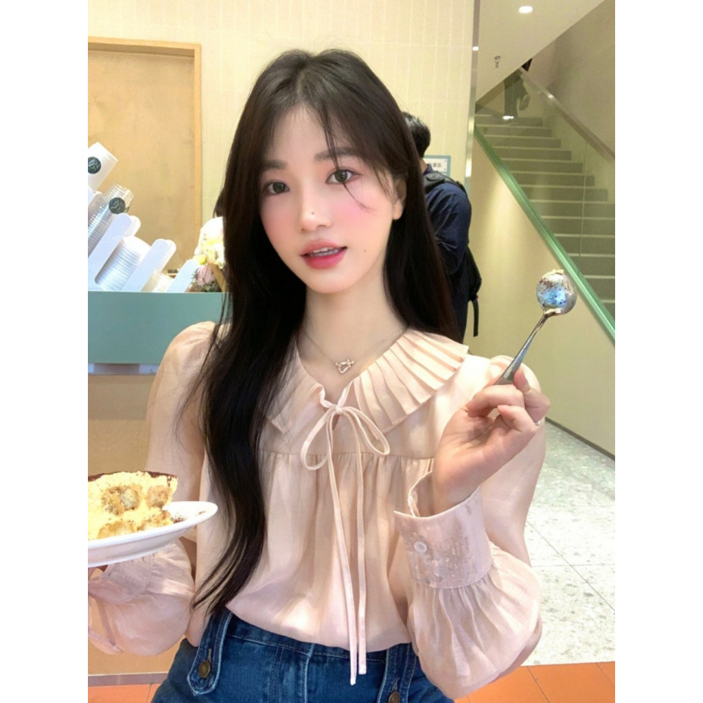 Áo Sơ Mi Nữ Dài Tay Dáng Rộng Điệu Đà Sang Chảnh Phong Cách Công Sở