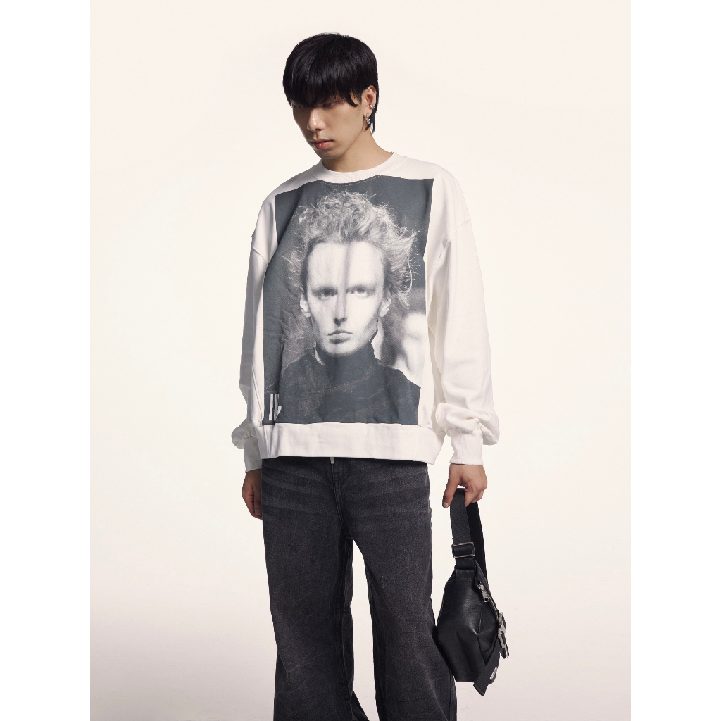 Áo sweater nỉ da cá HBS PRINTED SWEATSHIRT