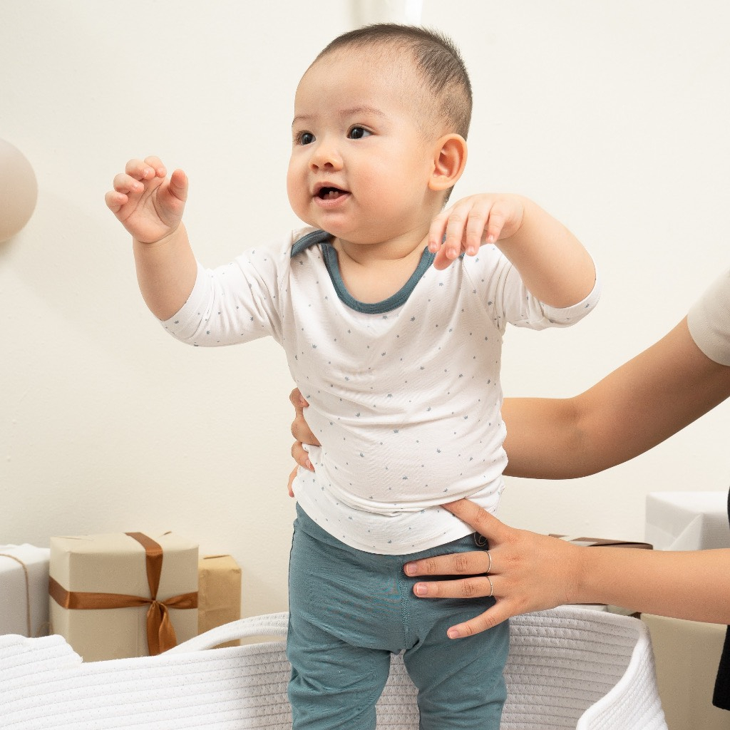 Bubaby BBB120501 bộ dài tay lỡ cổ chồm bambus glory