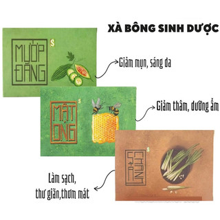 Set 3 Xà Bông Sinh Dược Thiên Nhiên Mát Da Ngừa Mụn Xà Bông Handmade xà bông trắng da, giảm mụn lưng