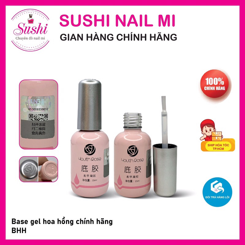 Base/top/cứng móng hoa hồng chính hãng