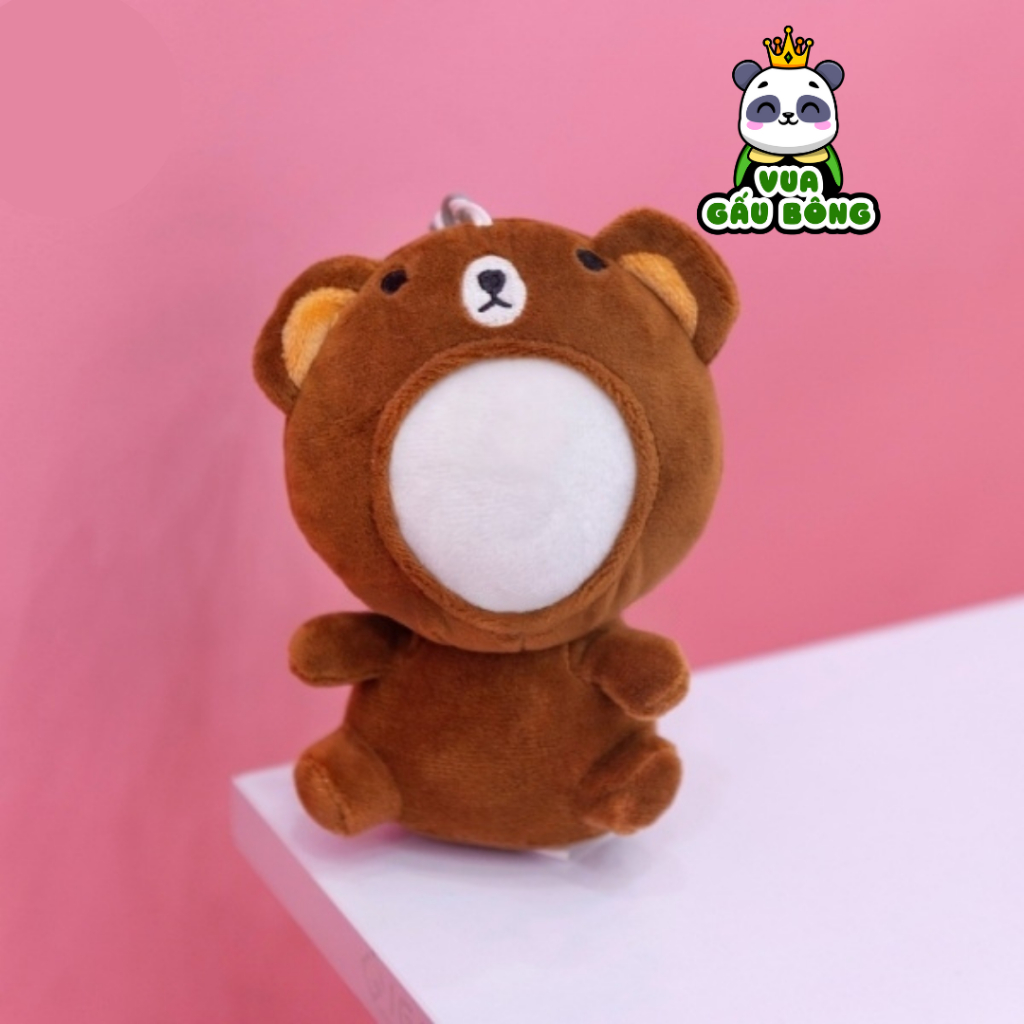 Gấu bông in ảnh, móc khóa thú bông ghép ảnh mặt dễ thương dành cho cặp đôi, bạn thân; quà tặng bạn bè Vua Gấu Bông