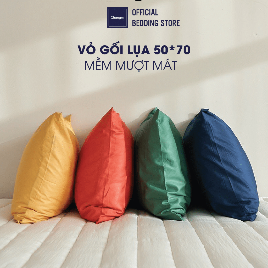 Vỏ Gối 100% Cotton Sateen Changmi Bedding - 50 x 70 cm (1 cặp)